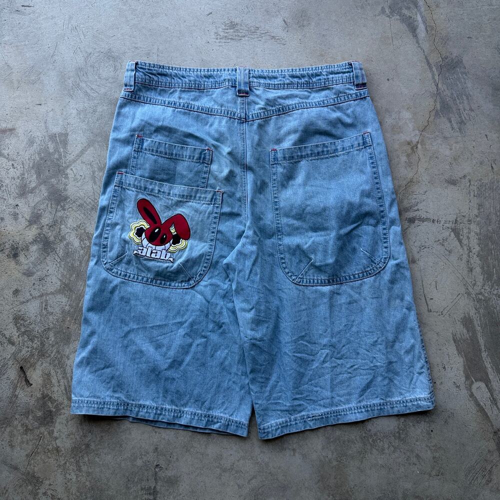 Vintage Y2K skater Baggy Embroidered Jorts shorts Size 36